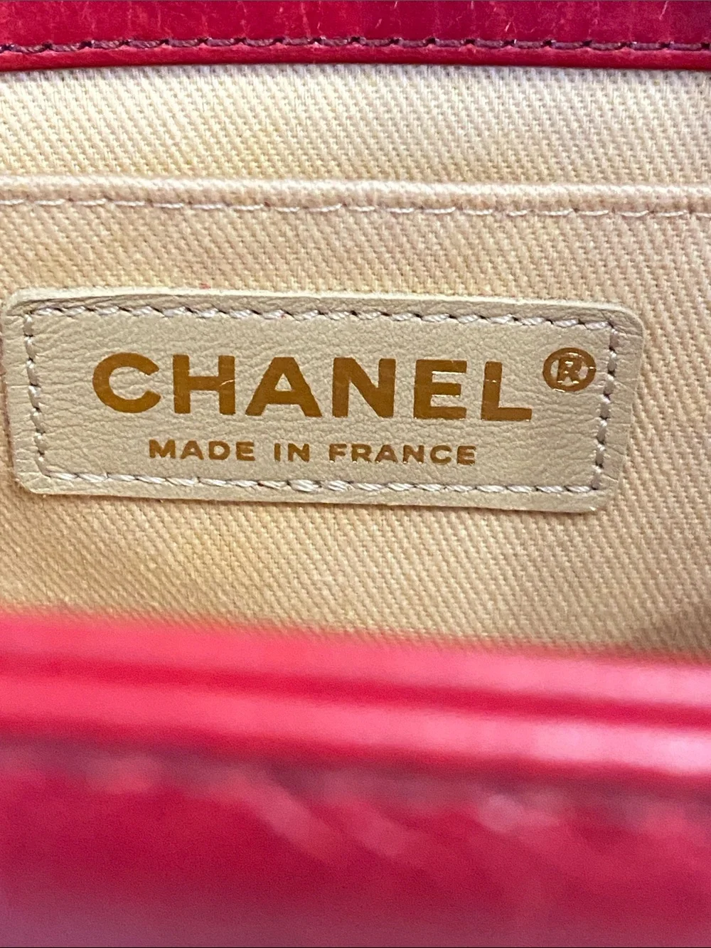Chanel Boy Red Medium Bag Gold Hardware Comes Full Set: COA, Dust Bag, Box